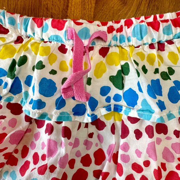 MINI BODEN Tiered Toddler Skirt Girls 2-3 2T 3T 98cm Colorful Rainbow Leopard Ru - Picture 3 of 5